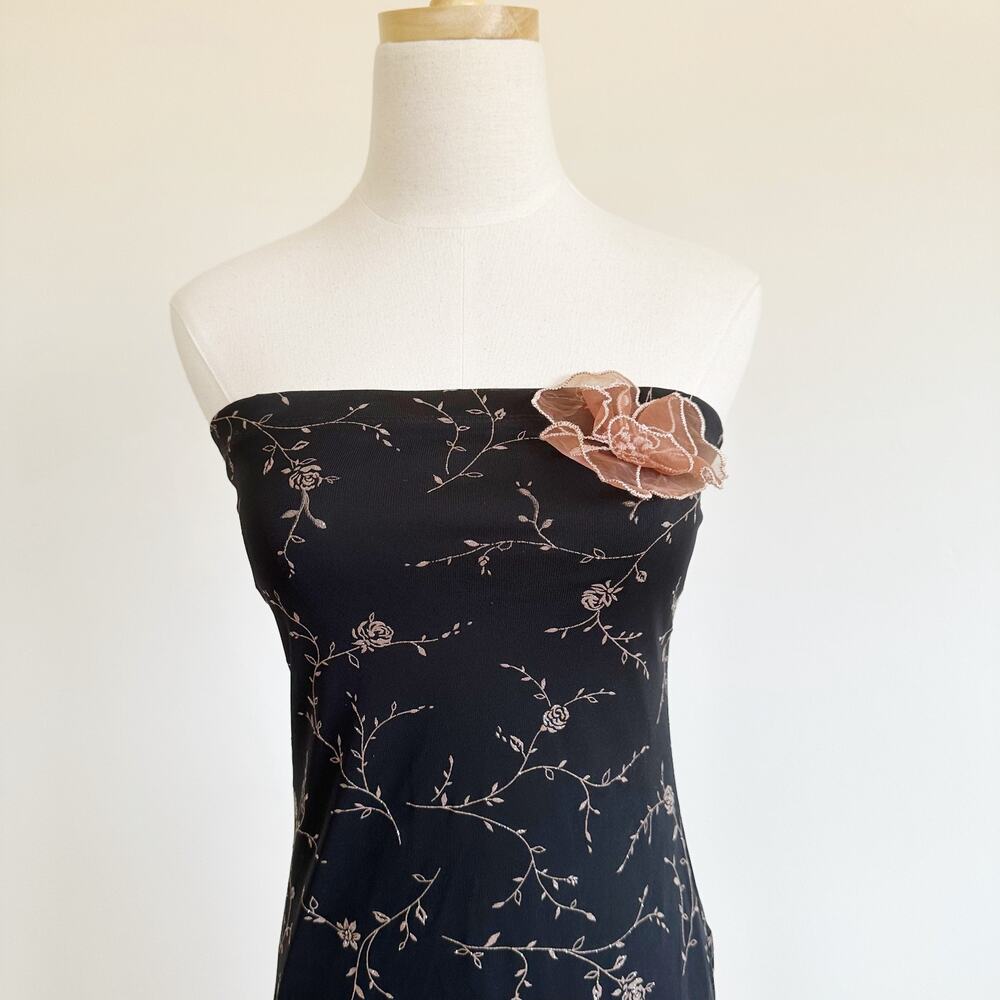 VTG Y2K Charlotte Russe Strapless Dress Size M Sparkle Asymmetrical Hem Fairy - Picture 2 of 9